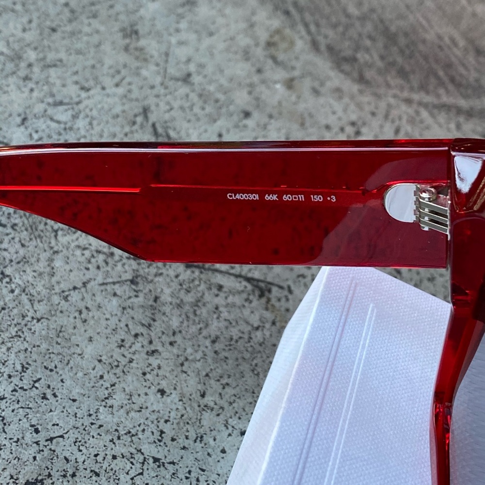 VERY RARE OVERSIZED RED CELINE SUNGLASSES - Picture 12 of 12